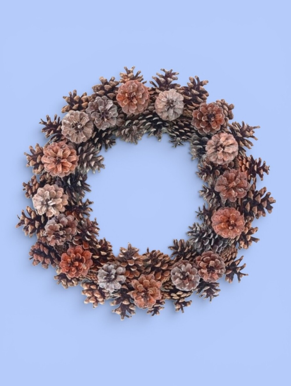 Natural Pinecone Holiday Wreath - Brown